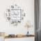 White Farmhouse Shabby-Chic "Family Time" Picture Frame Wall Collage Clock